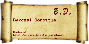 Barcsai Dorottya névjegykártya